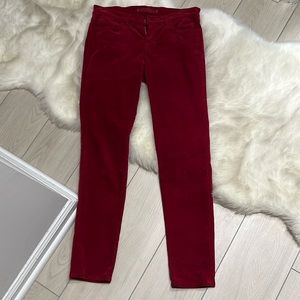 J Brand, Size 27, Cherry Red Corduroy